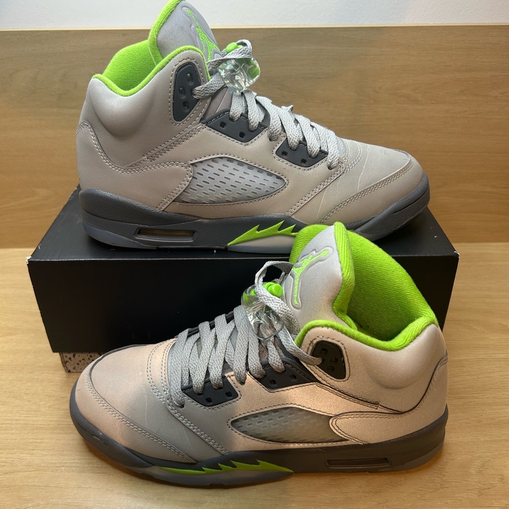 Jordan 5 Retro "Green Bean" Silver/Green Bean-Flint Grey (DQ3734 003) 5.5Y